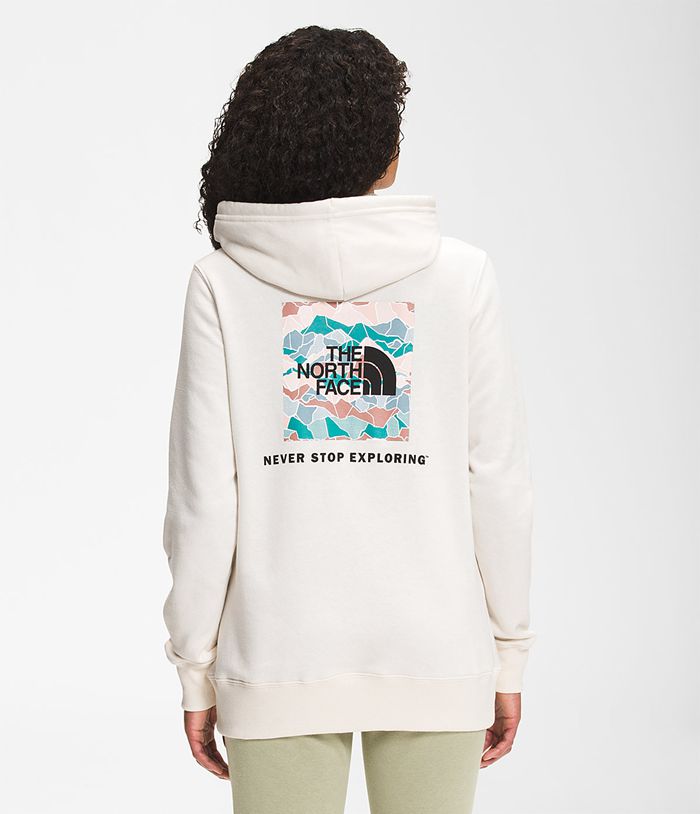 The North Face Box NSE Pullover Womens Hoodie White 291347-SOI